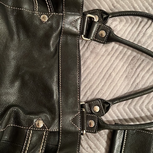 Vintage Fossil Black Leather Handbag and Wallet!! Late 90’s edition!! - Picture 2 of 13